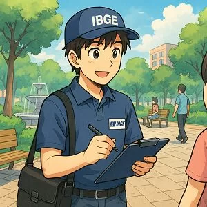 Pesquisa de campo em uma praça