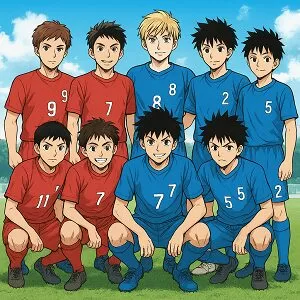 dois grupos de jogadores