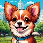 cão no parque