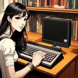 secretária trabalhando no computador