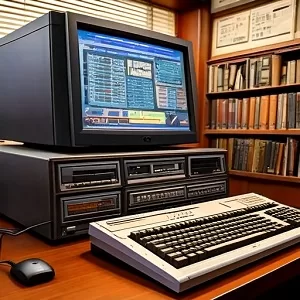 Computador antigo da década de 1980